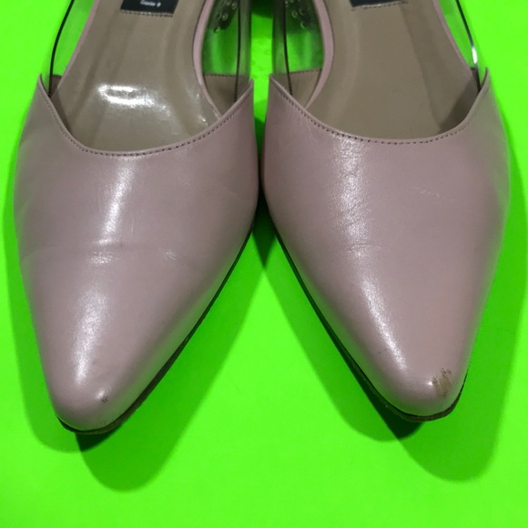 VANELi VERO CUOIO Vintage Pink/Clear Side Heels - Picture 4 of 8